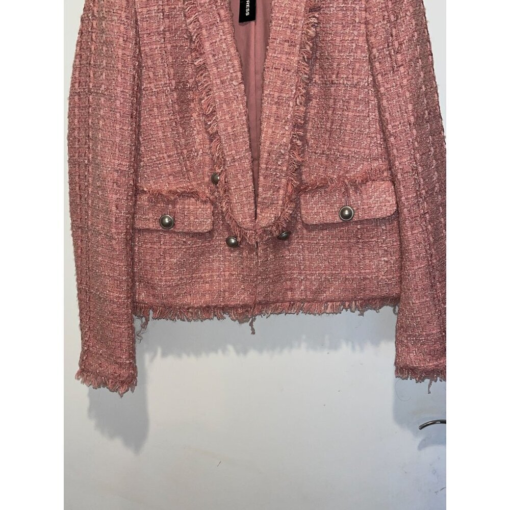 NWT Dusty Pink Tweed Jacket - Picture 4 of 10